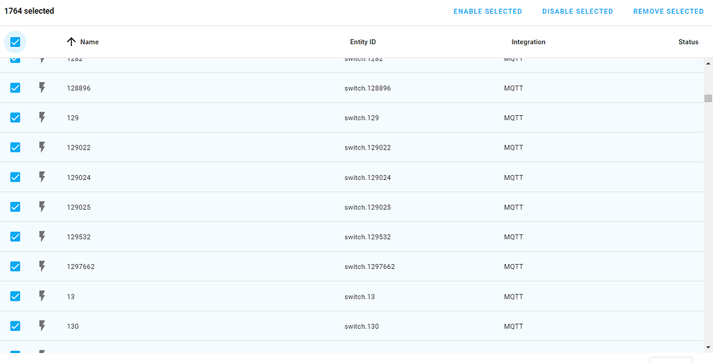 MQTT integration with home assistant creates many switches Home