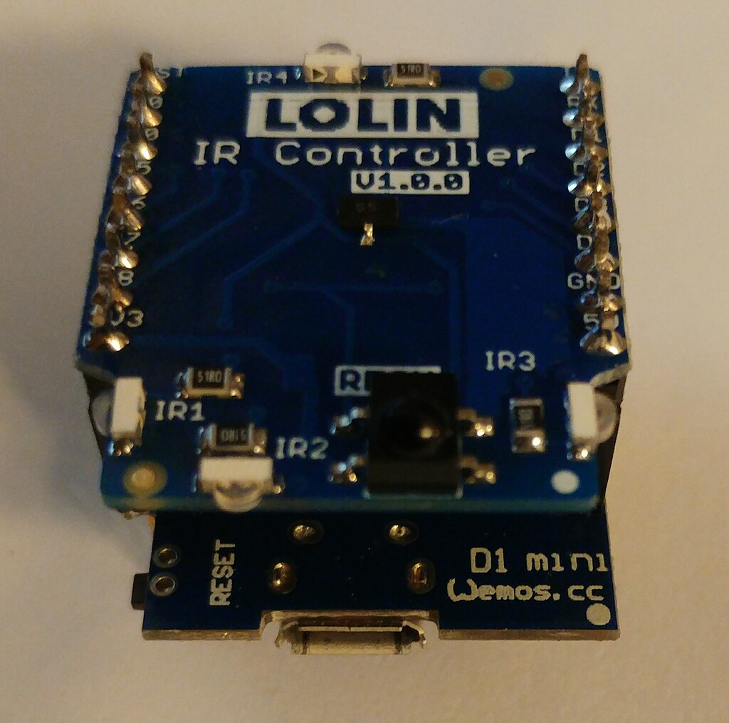 IR controller shield LOLIN Infrared gateway Theengs and OpenMQTTGateway