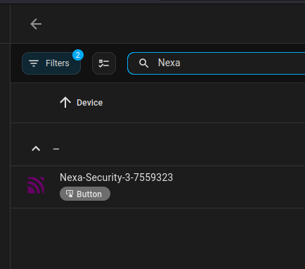 Discovered "Nexa" devices in Home Assistant